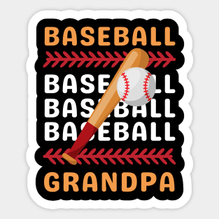 My Favorite Baseball Player Calls Me Grandpa Gift for Baseball Grandfather Sticker